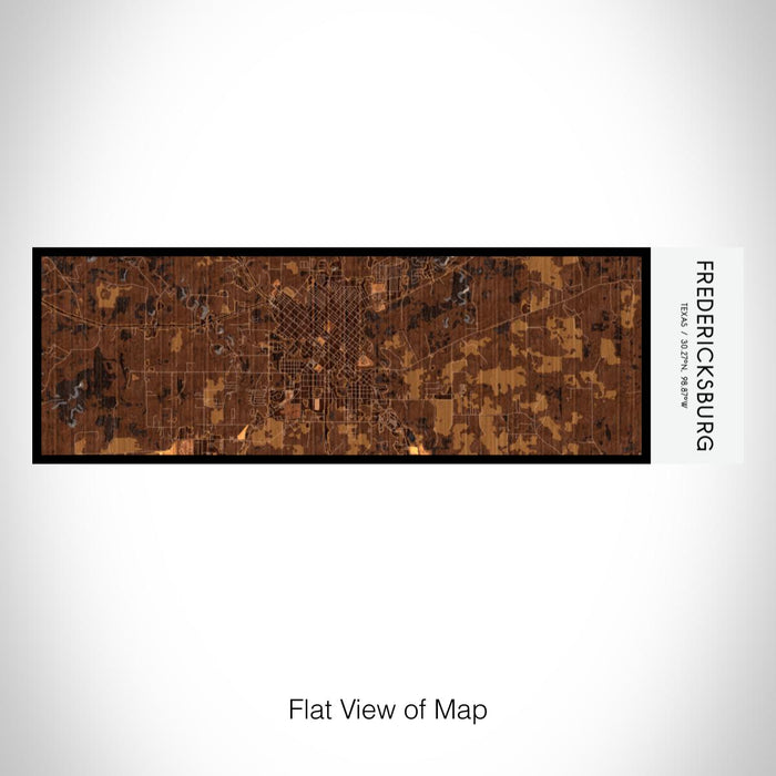 Rendered View of Fredericksburg Texas Map on 10oz Stainless Steel Insulated Cup in Ember with Sliding Lid