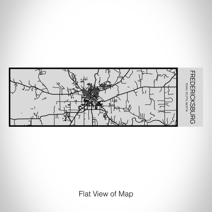 Rendered View of Fredericksburg Texas Map on 10oz Stainless Steel Insulated Cup with Sipping Lid