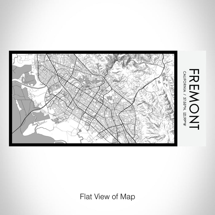 Rendered View of Fremont California Map on 17oz Stainless Steel Insulated Bottle with printed classic style map