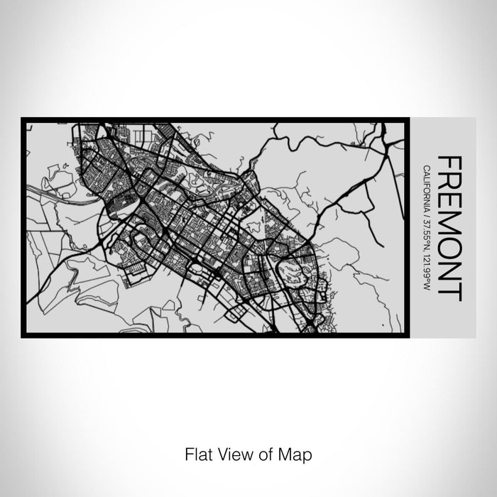 Rendered View of Fremont California Map on 17oz Stainless Steel Insulated Cola Bottle in Stainless