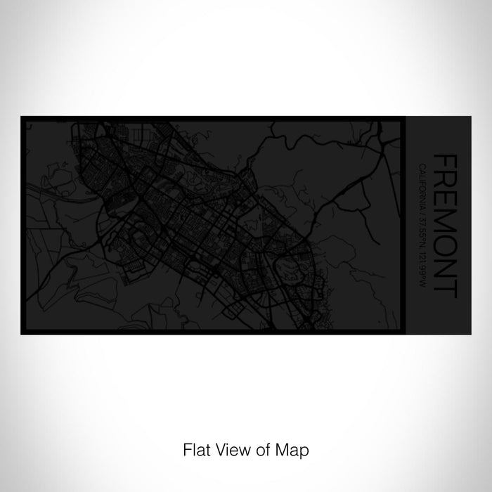 Rendered View of Fremont California Map on 17oz Stainless Steel Insulated Cola Bottle in Stainless in Matte Black