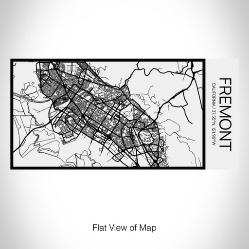 Rendered View of Fremont California Map on 17oz Stainless Steel Insulated Cola Bottle in Stainless in Matte White
