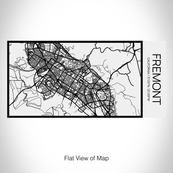 Rendered View of Fremont California Map on 17oz Stainless Steel Insulated Cola Bottle in Stainless in Matte White