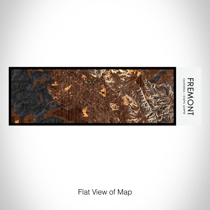 Rendered View of Fremont California Map on 10oz Stainless Steel Insulated Cup in Ember with Sliding Lid