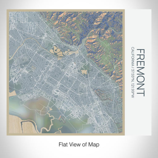 Rendered View of Fremont California Map on 17oz Stainless Steel Insulated Tumbler in Afternoon Map Style