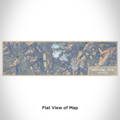 Flat View of Map Custom Fremont Peak Wyoming Map Enamel Mug in Afternoon