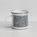 Left View Custom Fremont Peak Wyoming Map Enamel Mug in Afternoon