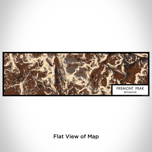 Flat View of Map Custom Fremont Peak Wyoming Map Enamel Mug in Ember
