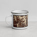 Left View Custom Fremont Peak Wyoming Map Enamel Mug in Ember