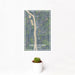 12x18 Frenchtown New Jersey Map Print Portrait Orientation in Afternoon Style With Small Cactus Plant in White Planter