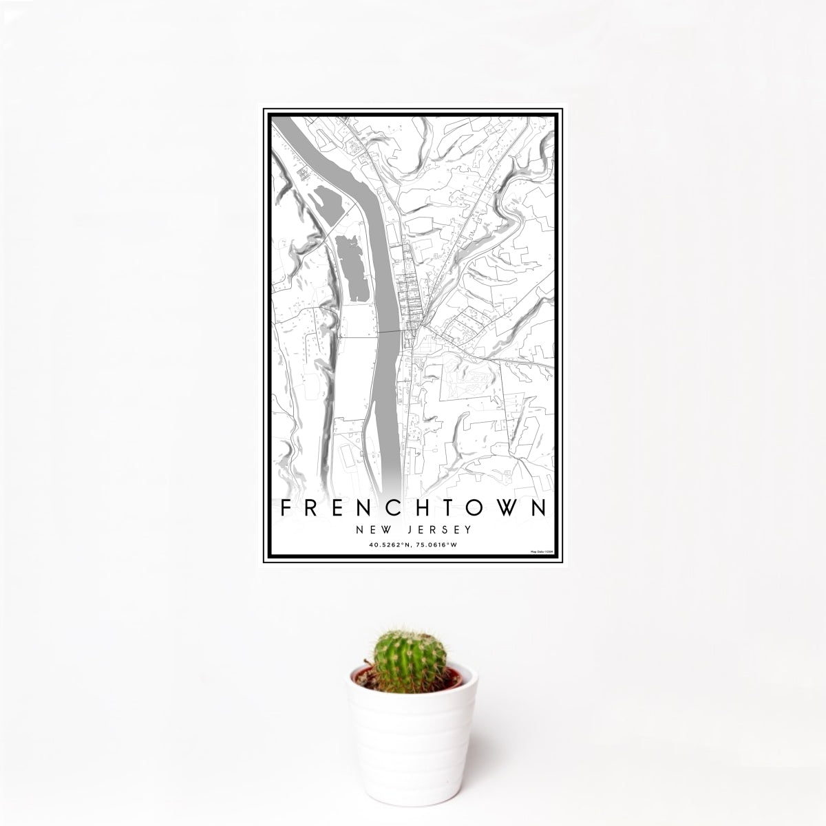 Frenchtown New Jersey Map Print in Classic — JACE Maps