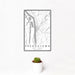12x18 Frenchtown New Jersey Map Print Portrait Orientation in Classic Style With Small Cactus Plant in White Planter