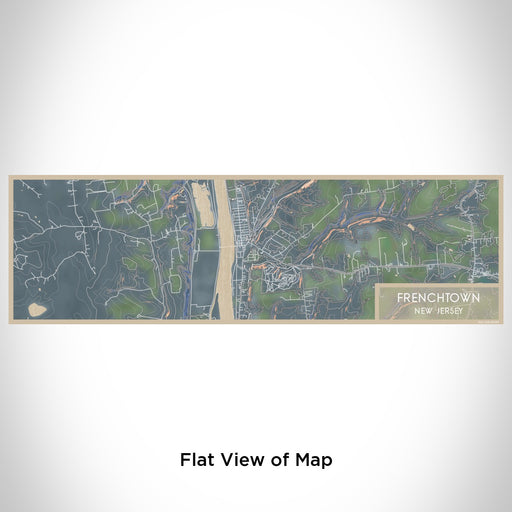 Flat View of Map Custom Frenchtown New Jersey Map Enamel Mug in Afternoon