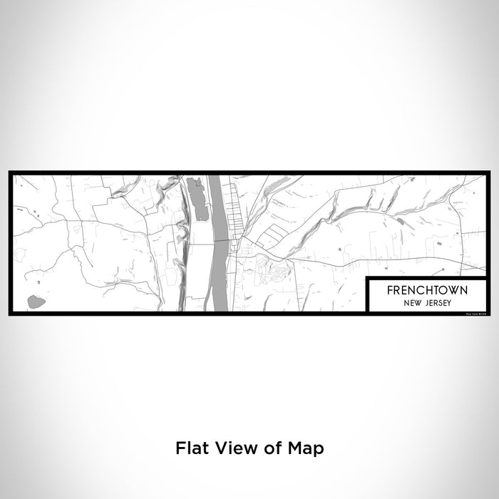 Flat View of Map Custom Frenchtown New Jersey Map Enamel Mug in Classic