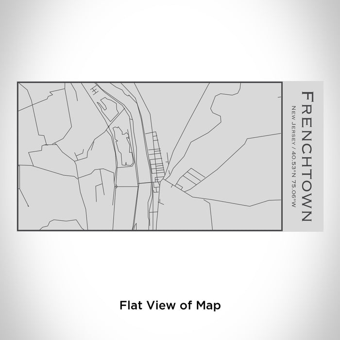 Rendered View of Frenchtown New Jersey Map Engraving on 17oz Stainless Steel Insulated Cola Bottle