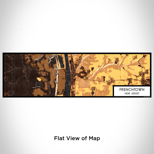 Flat View of Map Custom Frenchtown New Jersey Map Enamel Mug in Ember