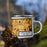 Right View Custom Frenchtown New Jersey Map Enamel Mug in Ember on Grass With Trees in Background