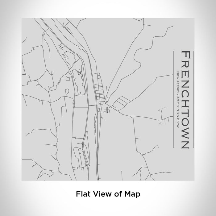 Rendered View of Frenchtown New Jersey Map Engraving on 17oz Stainless Steel Insulated Tumbler