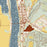 Frenchtown New Jersey Map Print in Woodblock Style Zoomed In Close Up Showing Details