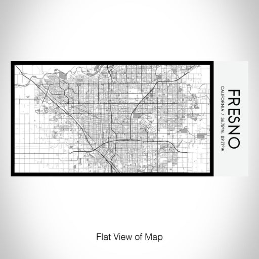 Rendered View of Fresno California Map on 17oz Stainless Steel Insulated Bottle with printed classic style map