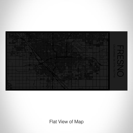 Rendered View of Fresno California Map on 17oz Stainless Steel Insulated Cola Bottle in Stainless in Matte Black