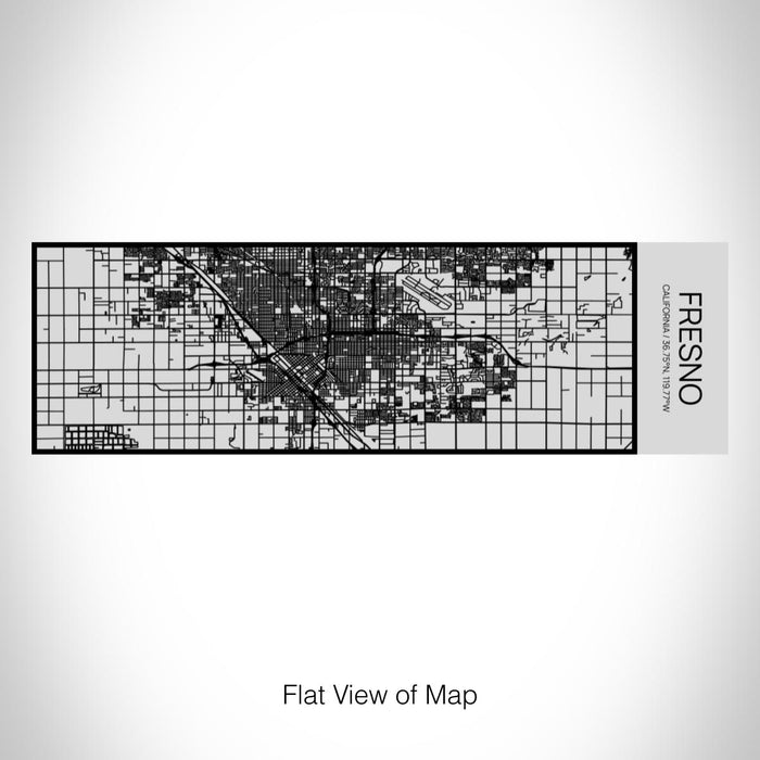 Rendered View of Fresno California Map on 10oz Stainless Steel Insulated Cup with Sipping Lid