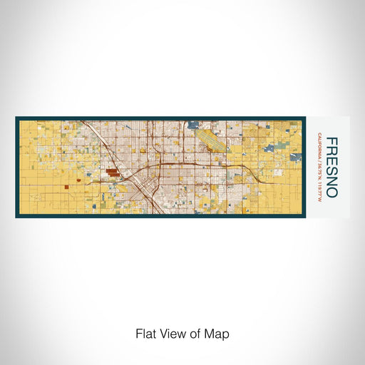 Rendered View of Fresno California Map on 10oz Stainless Steel Insulated Cup in Woodblock with Sliding Lid