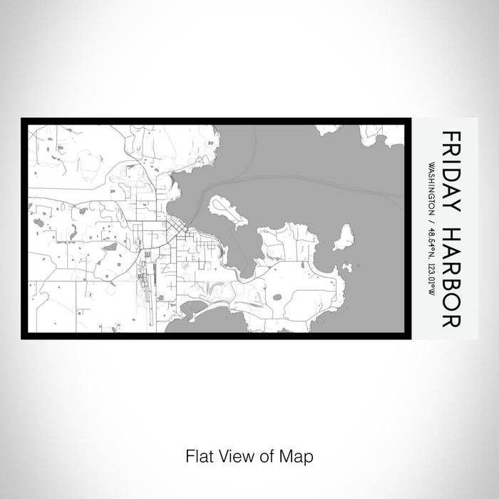 Rendered View of Friday Harbor Washington Map on 17oz Stainless Steel Insulated Bottle with printed classic style map