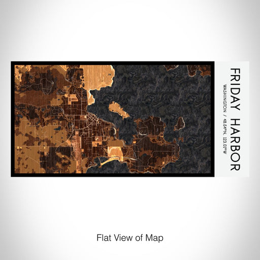 Rendered View of Friday Harbor Washington Map on 17oz Stainless Steel Insulated Bottle with printed ember style map