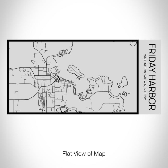 Rendered View of Friday Harbor Washington Map on 17oz Stainless Steel Insulated Cola Bottle in Stainless