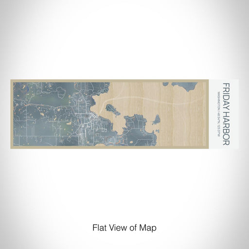 Rendered View of Friday Harbor Washington Map on 10oz Stainless Steel Insulated Cup in Afternoon with Sliding Lid