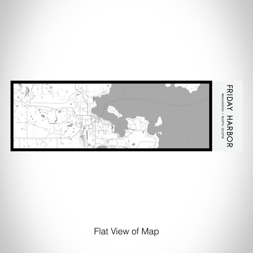 Rendered View of Friday Harbor Washington Map on 10oz Stainless Steel Insulated Cup in Classic with Sliding Lid