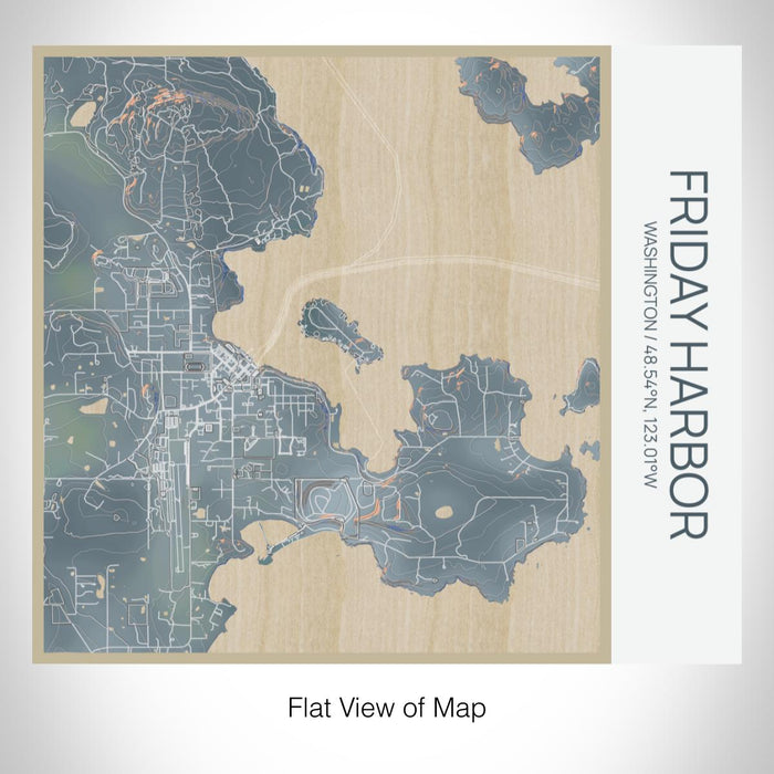 Rendered View of Friday Harbor Washington Map on 17oz Stainless Steel Insulated Tumbler in Afternoon Map Style