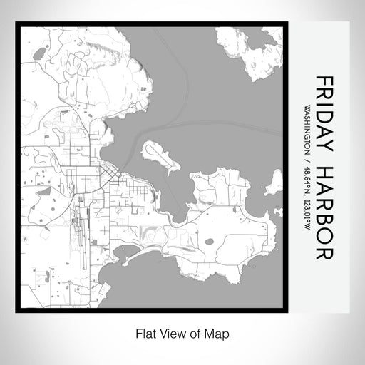 Rendered View of Friday Harbor Washington Map on 17oz Stainless Steel Insulated Tumbler in Classic Map Style