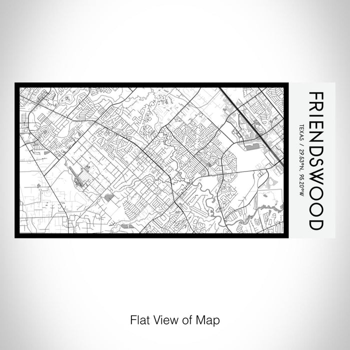 Rendered View of Friendswood Texas Map on 17oz Stainless Steel Insulated Bottle with printed classic style map
