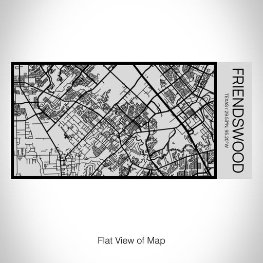 Rendered View of Friendswood Texas Map on 17oz Stainless Steel Insulated Cola Bottle in Stainless