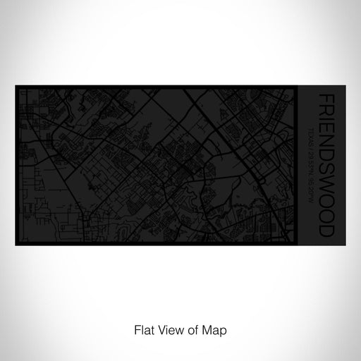 Rendered View of Friendswood Texas Map on 17oz Stainless Steel Insulated Cola Bottle in Stainless in Matte Black