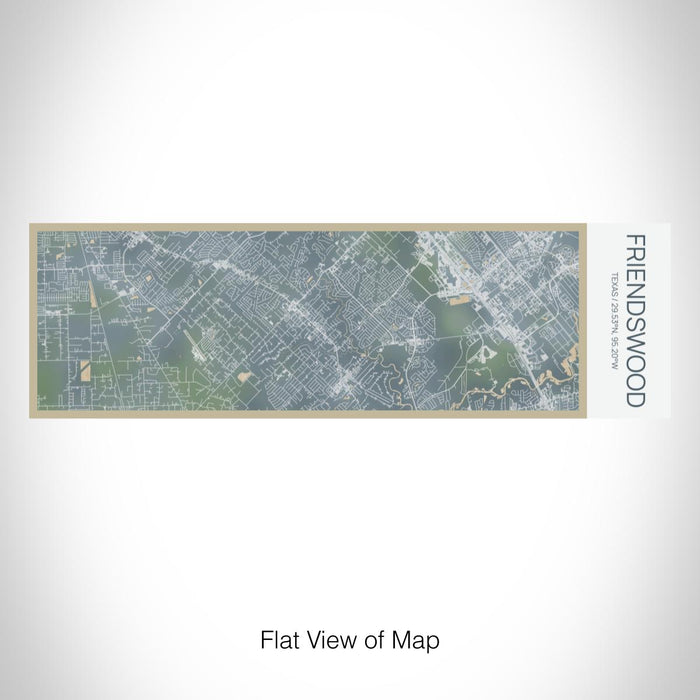 Rendered View of Friendswood Texas Map on 10oz Stainless Steel Insulated Cup in Afternoon with Sliding Lid