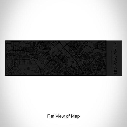 Rendered View of Friendswood Texas Map on 10oz Stainless Steel Insulated Cup in Matte Black with Sliding Lid