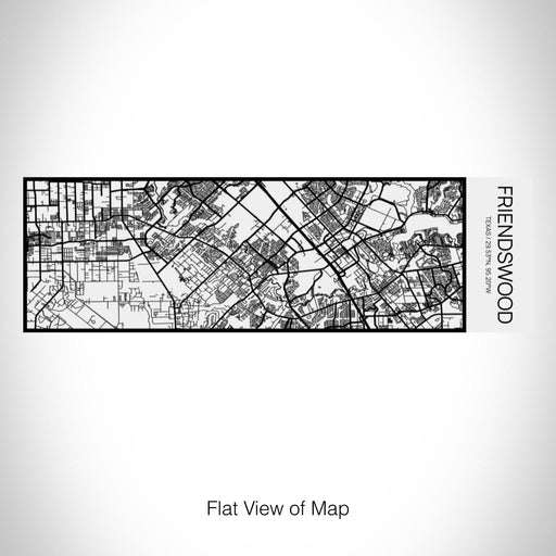 Rendered View of Friendswood Texas Map on 10oz Stainless Steel Insulated Cup in Matte White with Sliding Lid