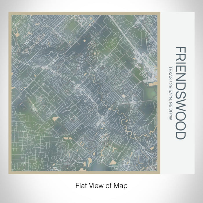 Rendered View of Friendswood Texas Map on 17oz Stainless Steel Insulated Tumbler in Afternoon Map Style