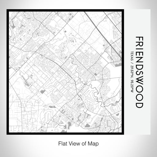 Rendered View of Friendswood Texas Map on 17oz Stainless Steel Insulated Tumbler in Classic Map Style