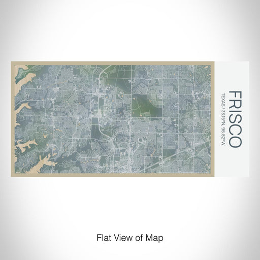 Rendered View of Frisco Texas Map on 17oz Stainless Steel Insulated Bottle with printed afternoon style map