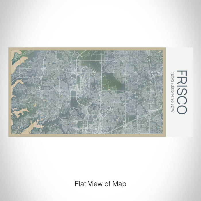 Rendered View of Frisco Texas Map on 17oz Stainless Steel Insulated Bottle with printed afternoon style map