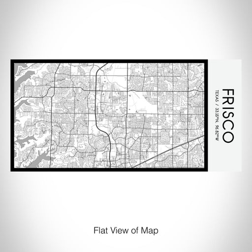 Rendered View of Frisco Texas Map on 17oz Stainless Steel Insulated Bottle with printed classic style map