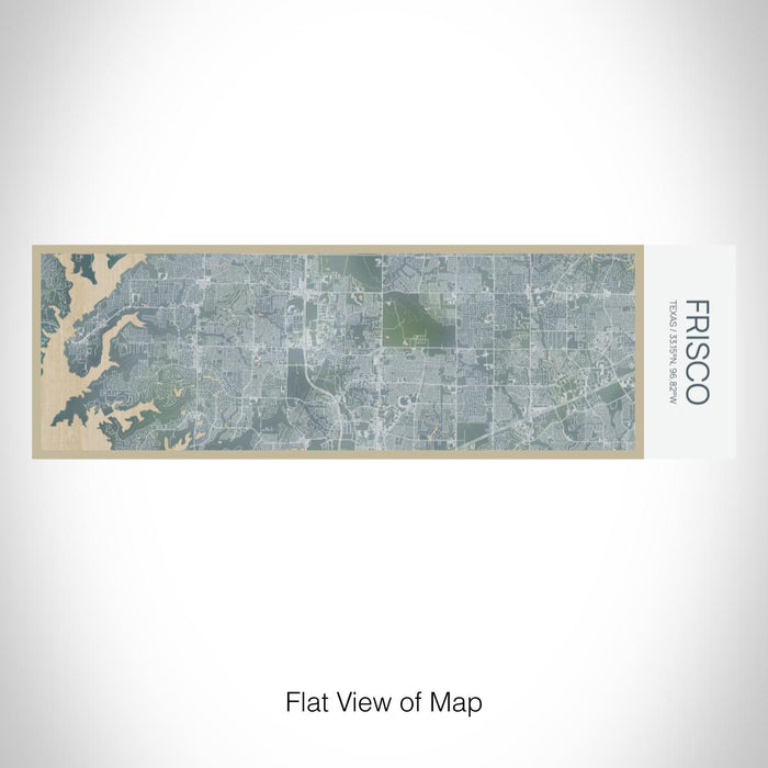 Rendered View of Frisco Texas Map on 10oz Stainless Steel Insulated Cup in Afternoon with Sliding Lid