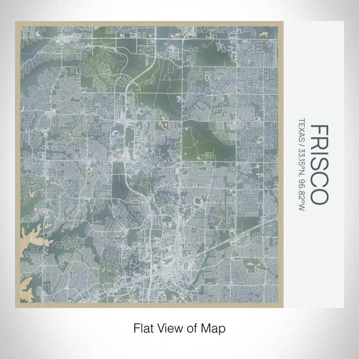 Rendered View of Frisco Texas Map on 17oz Stainless Steel Insulated Tumbler in Afternoon Map Style