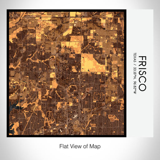 Rendered View of Frisco Texas Map on 17oz Stainless Steel Insulated Tumbler in Ember Map Style