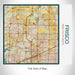 Rendered View of Frisco Texas Map on 17oz Stainless Steel Insulated Tumbler in Woodblock Map Style