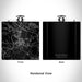 Rendered View of Front Royal Virginia Map Engraving on 6oz Stainless Steel Flask in Black